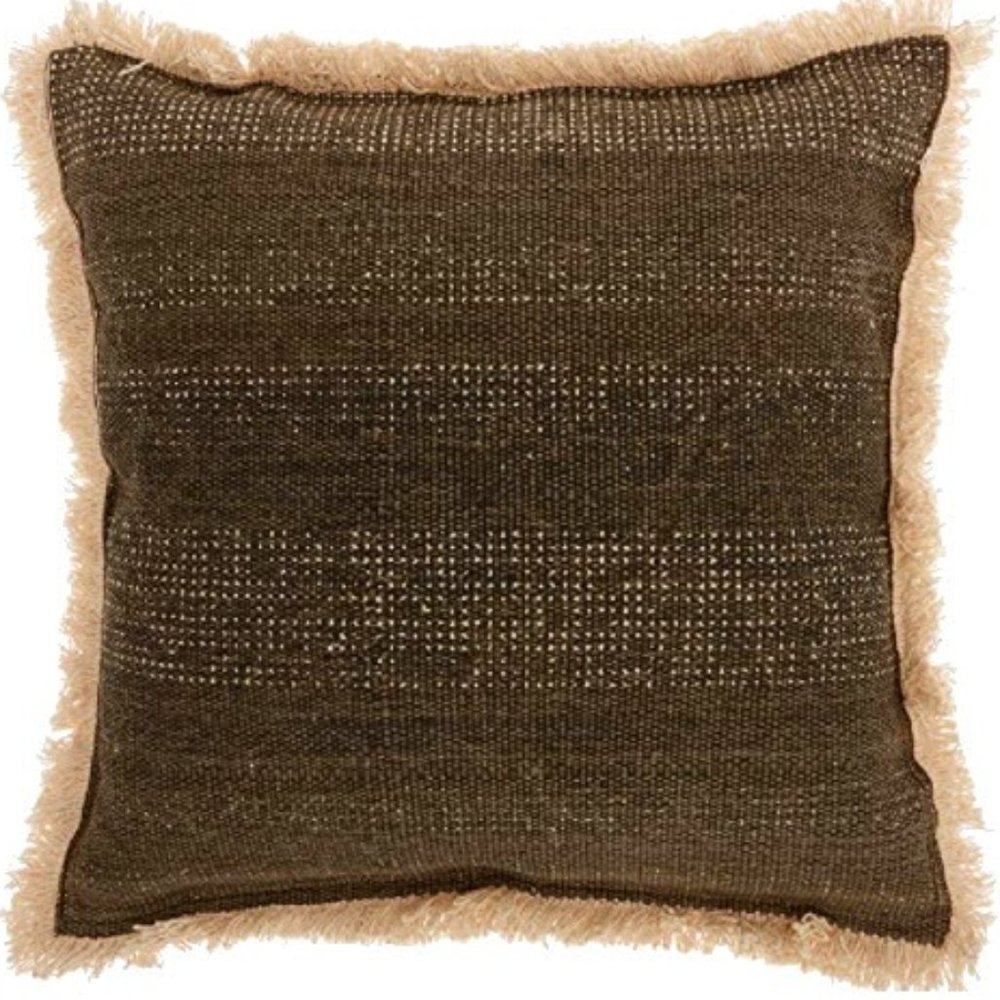 NWT Mina Victory Life Styles Cotton Stonewash Charcoal Throw Pillow 18" x 18"